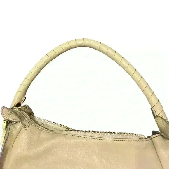 Authentic Chloe Pure Marcie Hobo Handbag Purse Braided Handle Dustbag Cream - Picture 9 of 15